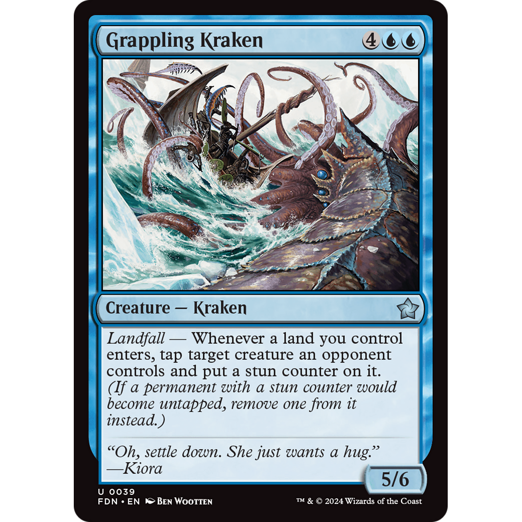Grappling Kraken (FDN-039) - Foundations Foil