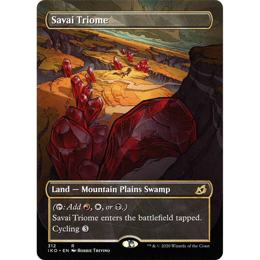 Savai Triome (Showcase) (IKO-312) - Ikoria: Lair of Behemoths: (Showcase) (Borderless) Foil