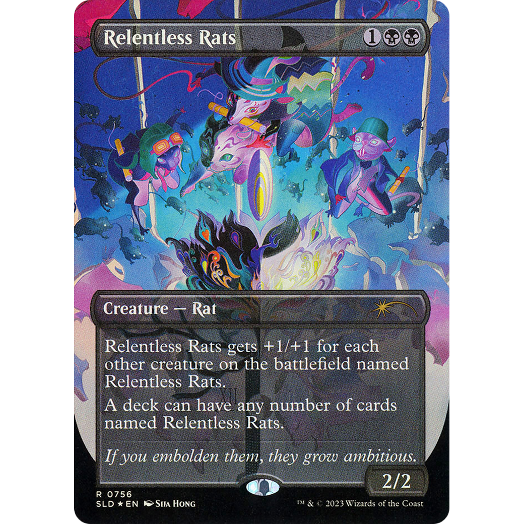 Relentless Rats (756) (SLD-756) - Secret Lair Drop (Borderless) Foil