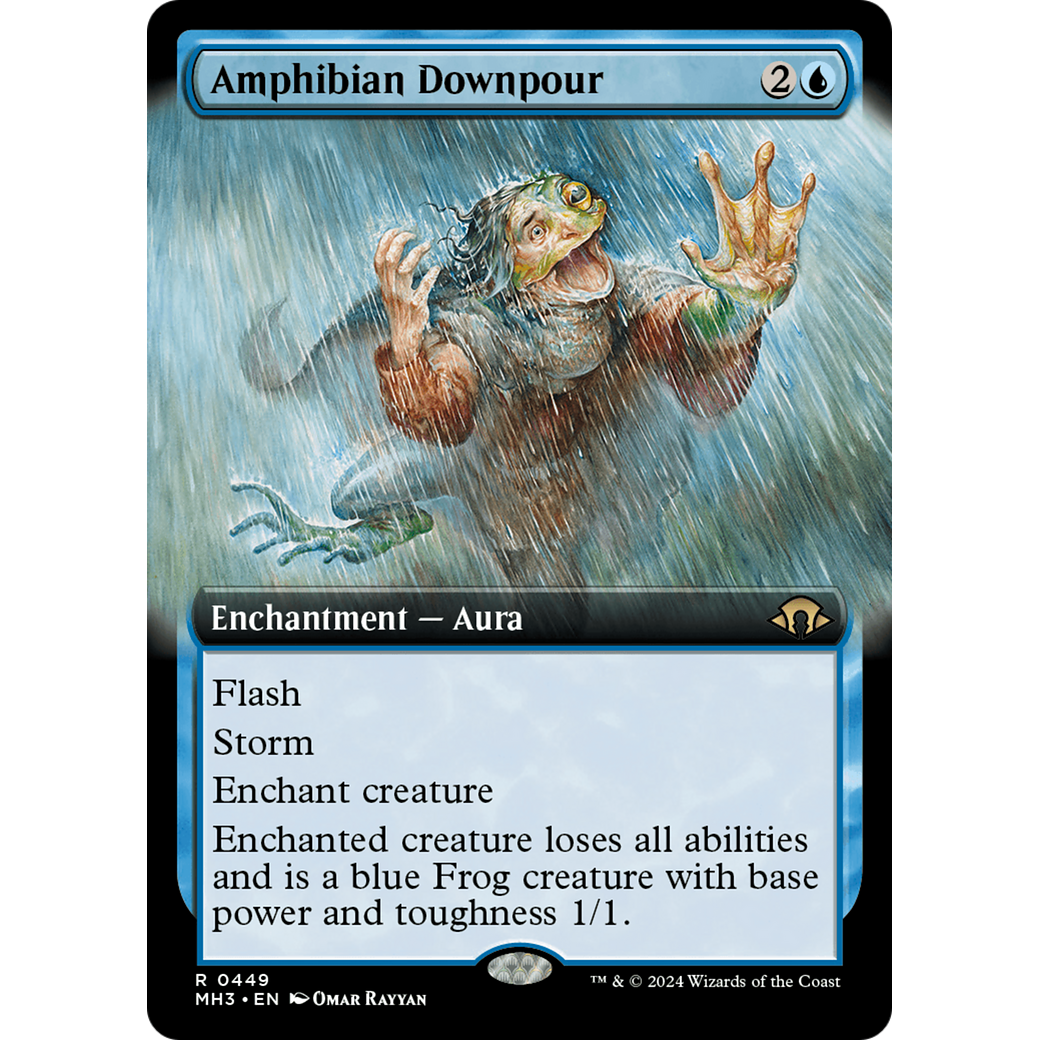 Amphibian Downpour (MH3-449) - Modern Horizons 3: (Extended Art)