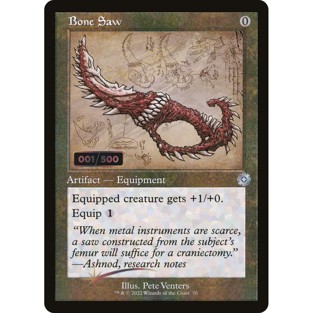 Bone Saw (Schematic) (Serial Numbered) (BRR-070) - The Brothers' War Retro Artifacts Foil