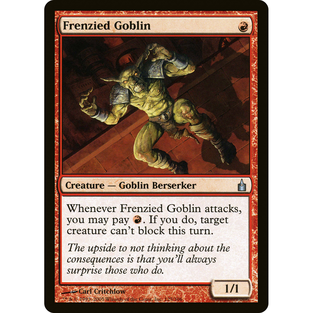 Frenzied Goblin (RAV-125) - Ravnica: City of Guilds Foil