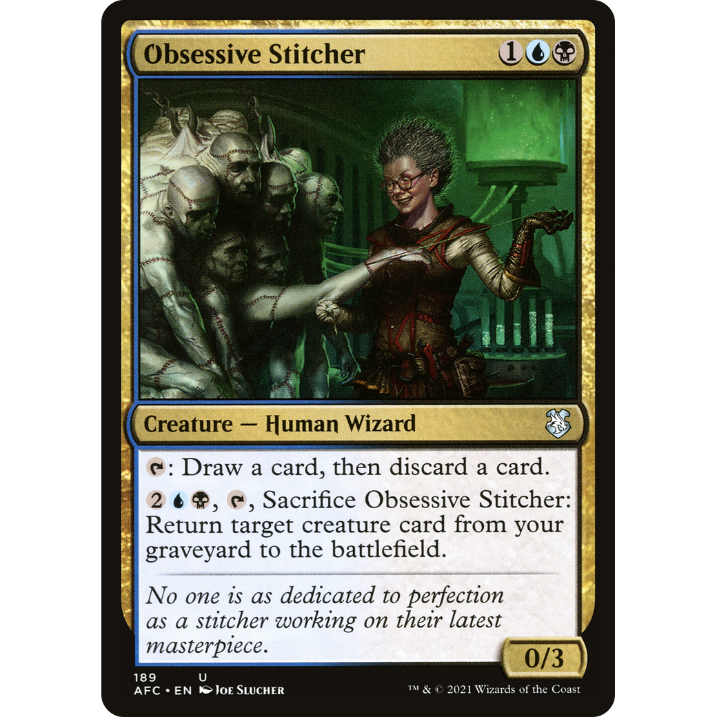 Obsessive Stitcher (AFC-189) - Forgotten Realms Commander