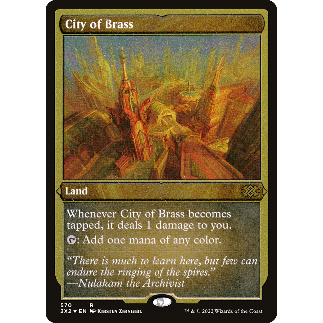 City of Brass (Foil Etched) (2X2-570) - Double Masters 2022 Foil