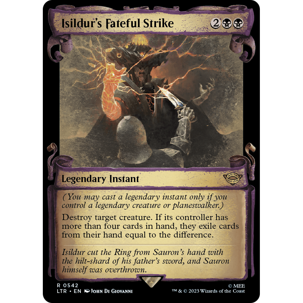 Isildur's Fateful Strike (LTR-542) - The Lord of the Rings: Tales of Middle-earth: (Showcase) Foil