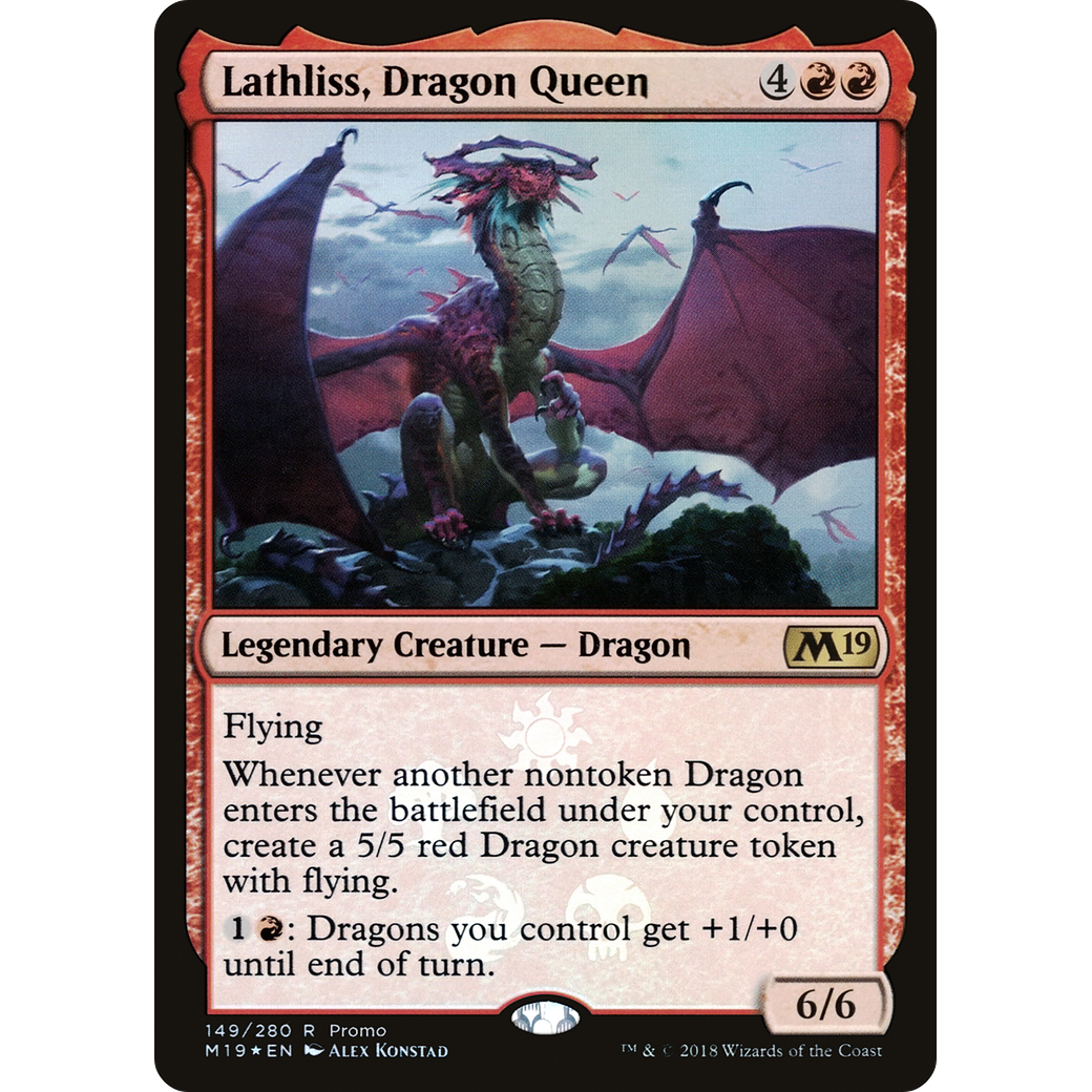 Lathliss, Dragon Queen (MEDIA-149) - Core Set 2019 Promos Foil