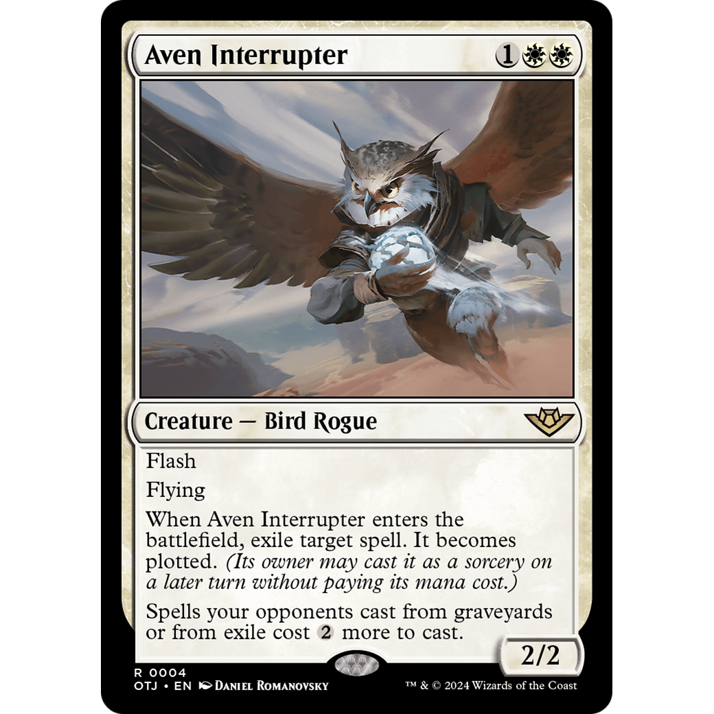 Aven Interrupter (OTJ-004) - Outlaws of Thunder Junction Foil