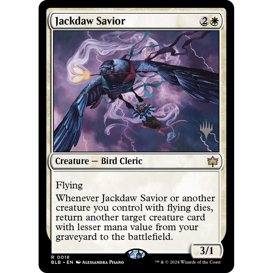 Jackdaw Savior (PPBLB-18P) - Bloomburrow Promos Foil