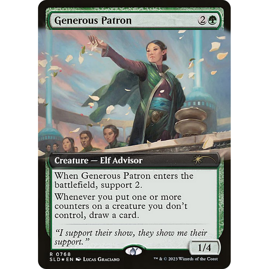 Generous Patron (Extended Art) (SLD-768) - Secret Lair Drop: (Extended Art) Foil