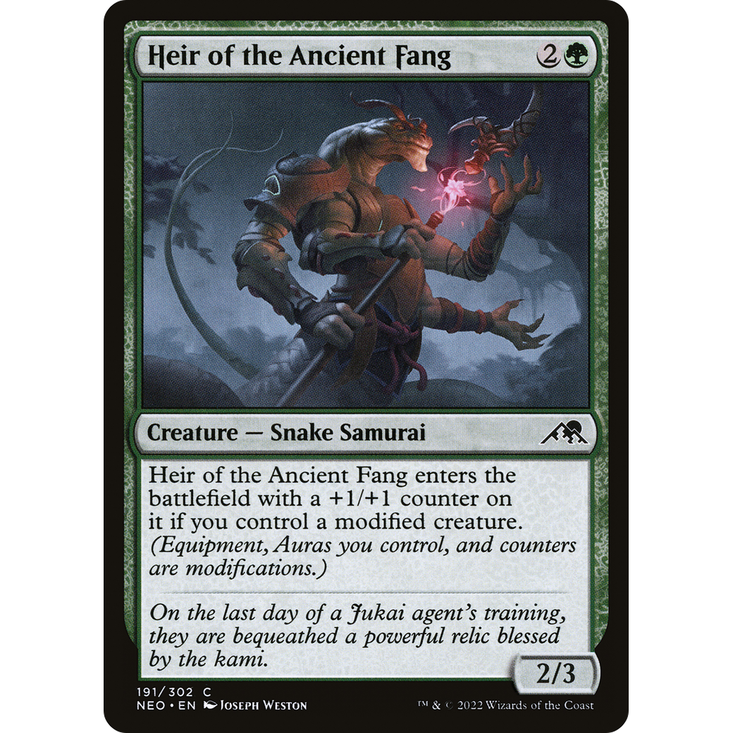Heir of the Ancient Fang (NEO-191) - Kamigawa: Neon Dynasty Foil