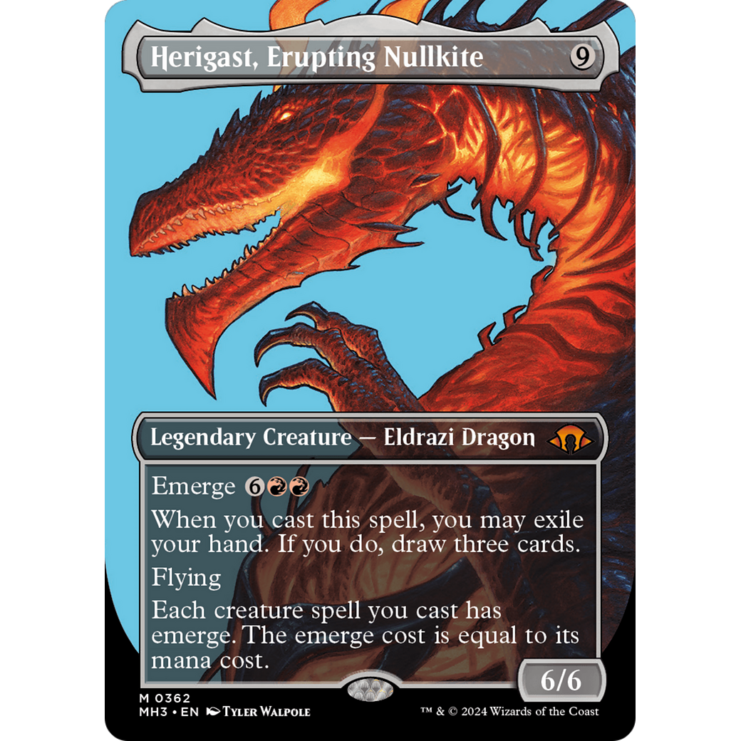 Herigast, Erupting Nullkite (MH3-362) - Modern Horizons 3 (Borderless) Foil