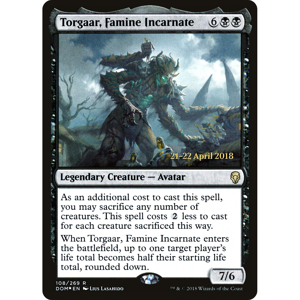 Torgaar, Famine Incarnate (PRE-108) - Dominaria Promos Foil