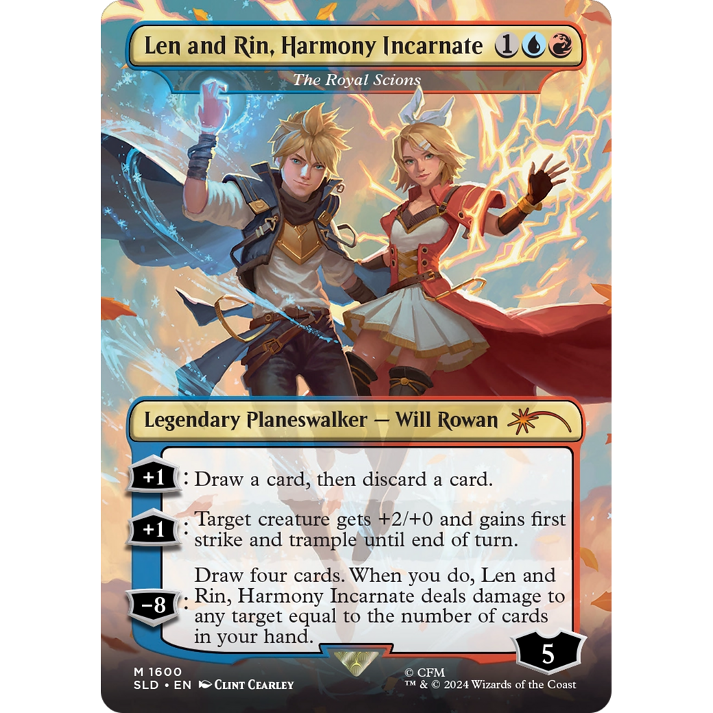 Len and Rin, Harmony Incarnate - The Royal Scions (SLD-1600) - Secret Lair Drop / Len and Rin, Harmony Incarnate (Borderless)