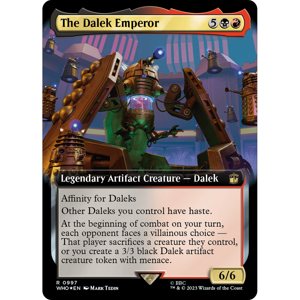 The Dalek Emperor (Extended Art) (Surge Foil) (WHO-997) - Doctor Who: (Extended Art) Foil