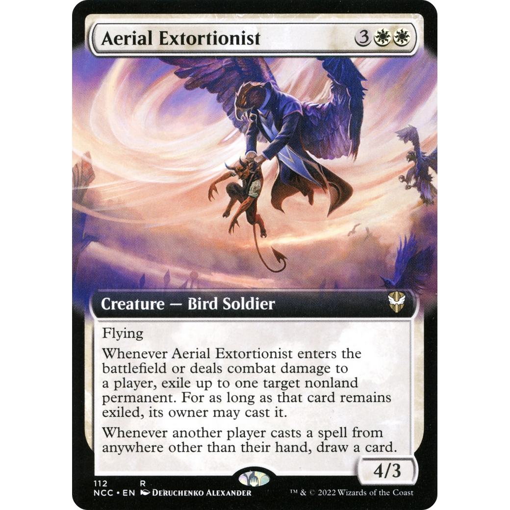 Aerial Extortionist (Extended Art) (NCC-112) - New Capenna Commander: (Extended Art)