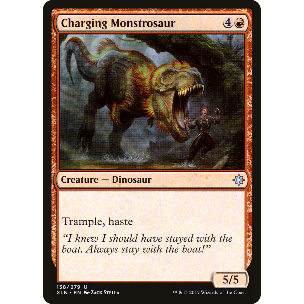 Charging Monstrosaur (XLN-138) - Ixalan Foil