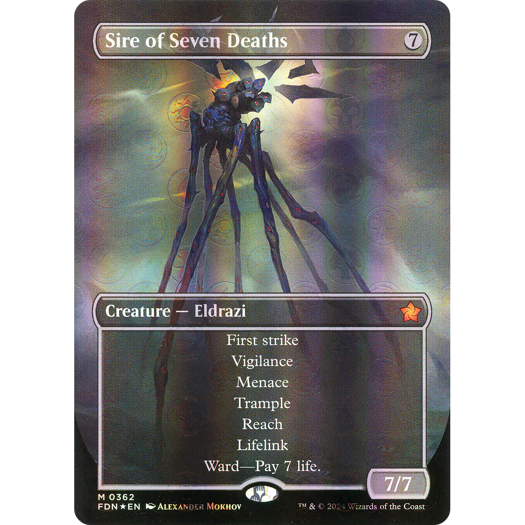 Sire of Seven Deaths (FDN-362) - Foundations (Borderless) Foil