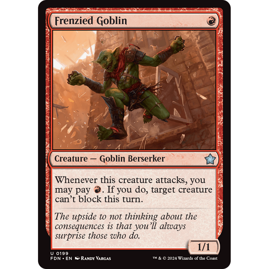 Frenzied Goblin (FDN-199) - Foundations Foil