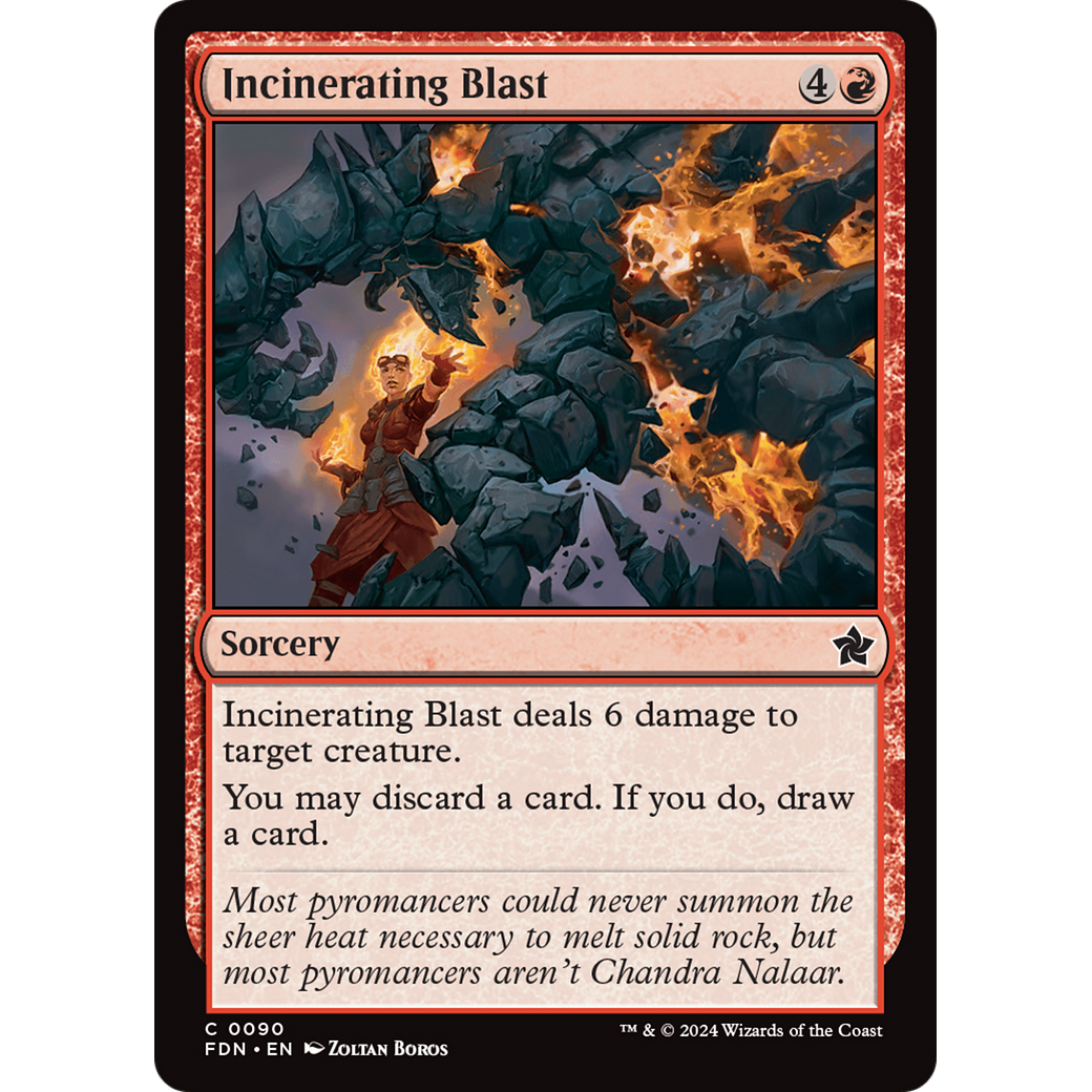 Incinerating Blast (FDN-090) - Foundations Foil