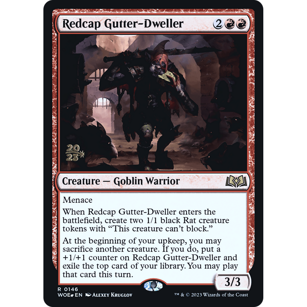 Redcap Gutter-Dweller (PRE-146S) - Wilds of Eldraine Promos Foil