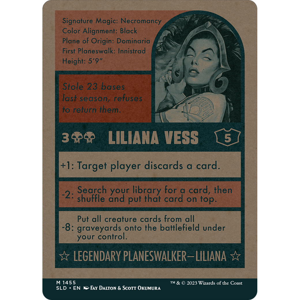 Liliana Vess (1455) (SLD-1455) - Secret Lair Drop: (Full Art) (Borderless) Foil