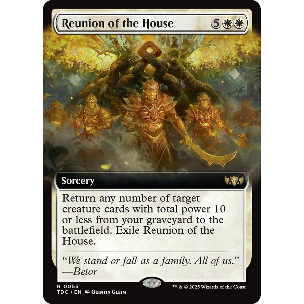 Reunion of the House (TDC-055) - Commander: Tarkir: Dragonstorm: (Extended Art)