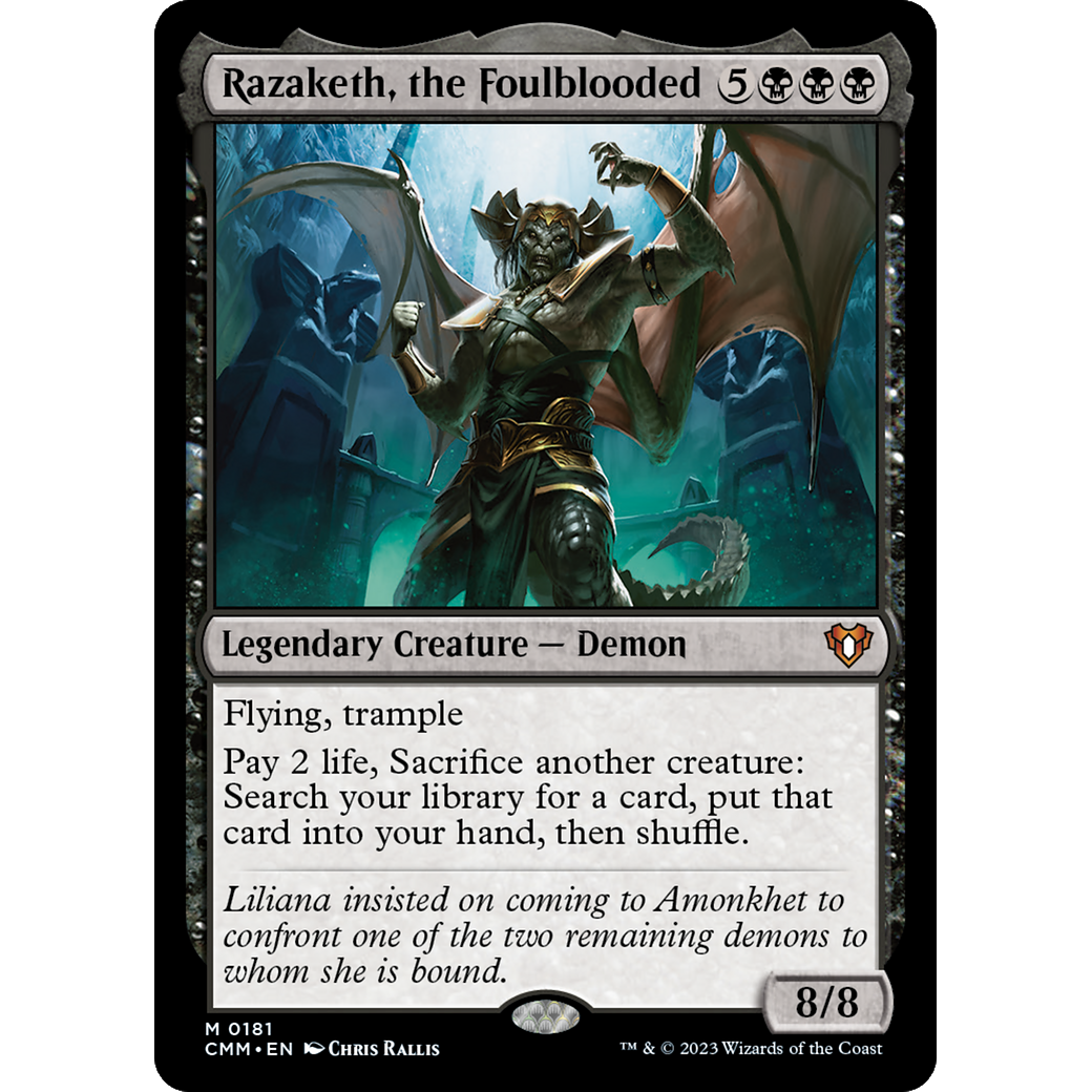Razaketh, the Foulblooded (CMM-181) - Commander Masters Foil
