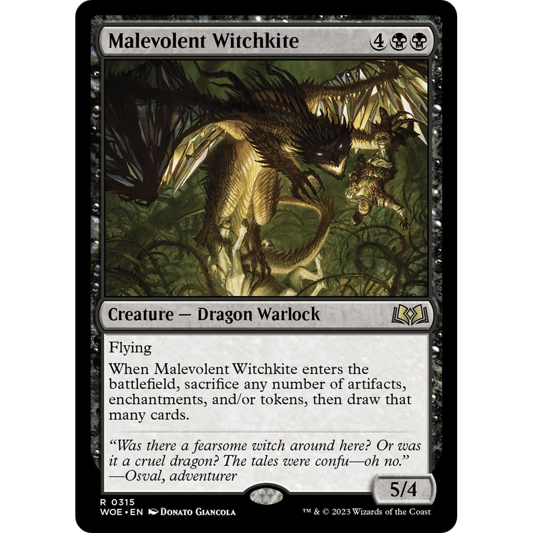Malevolent Witchkite (WOE-315) - Wilds of Eldraine