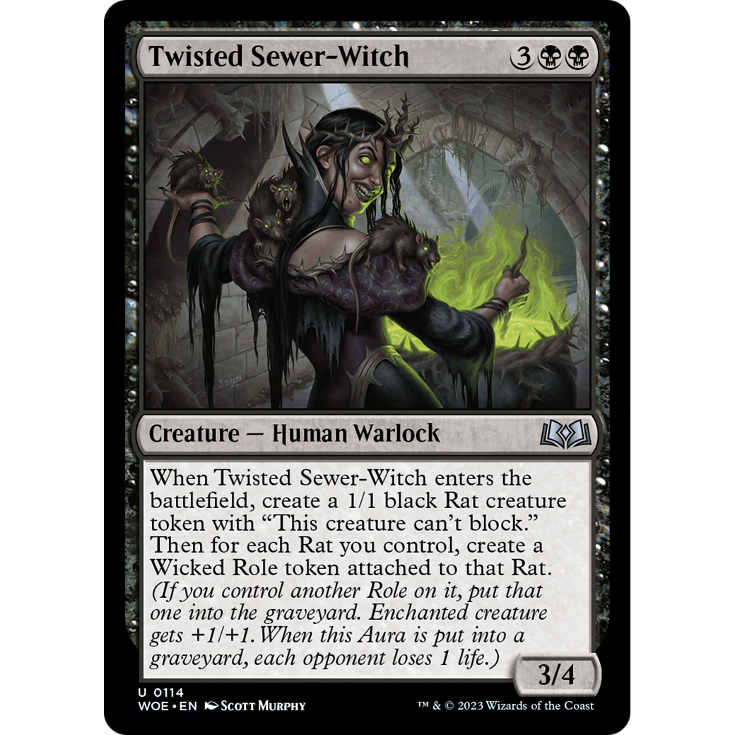 Twisted Sewer-Witch (WOE-114) - Wilds of Eldraine