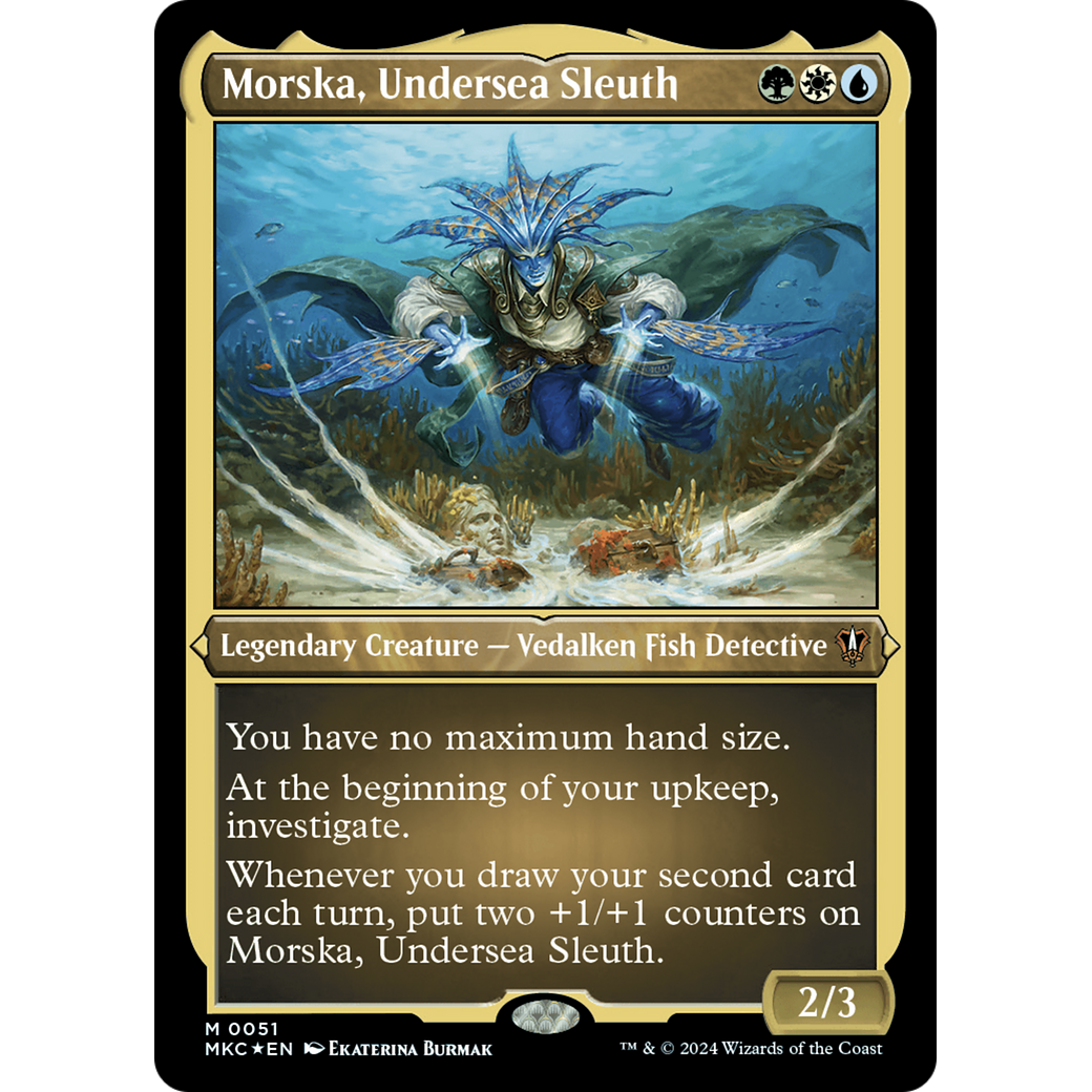 Morska, Undersea Sleuth (MKC-051) - Murders at Karlov Manor Commander Etched Foil