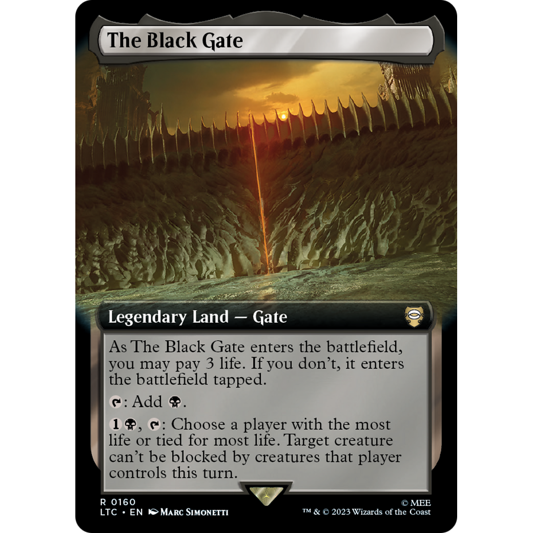 The Black Gate (Extended Art) (LTC-160) - Tales of Middle-earth Commander: (Extended Art) Foil