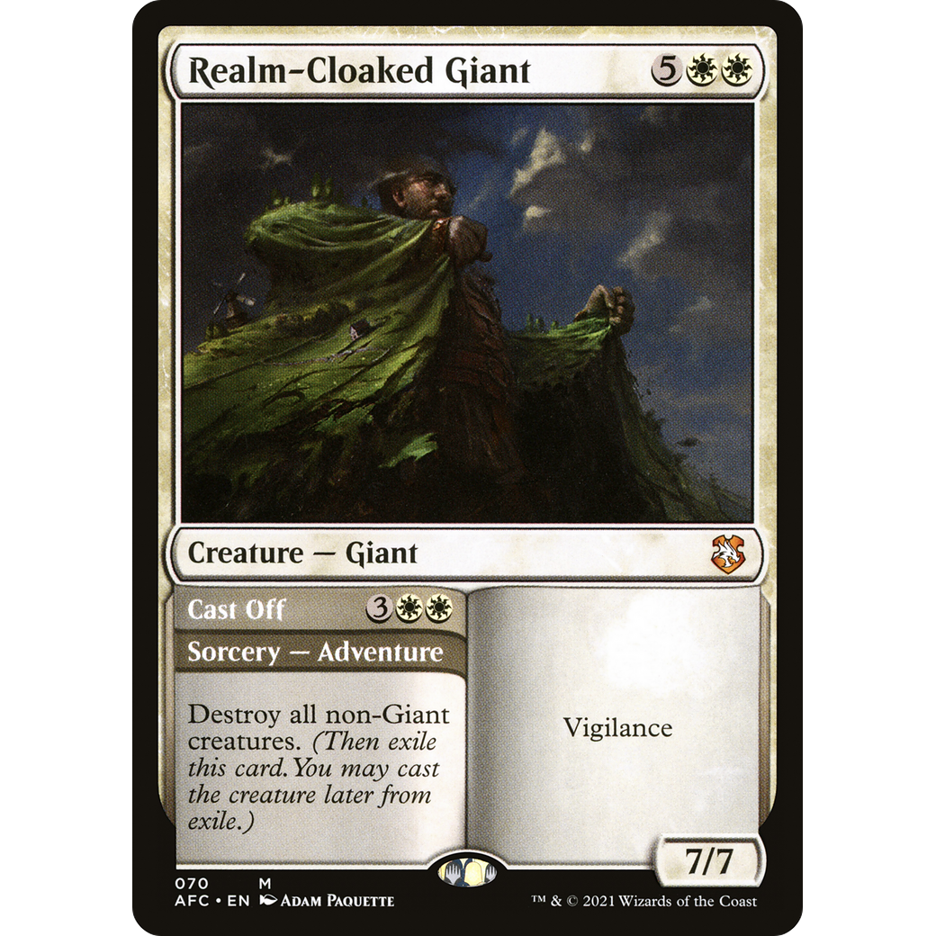 Realm-Cloaked Giant // Cast Off (AFC-070) - Forgotten Realms Commander