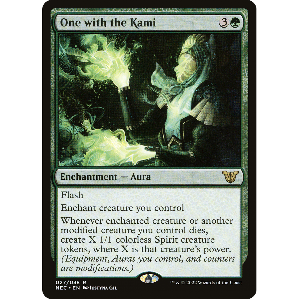 One with the Kami (NEC-027) - Neon Dynasty Commander