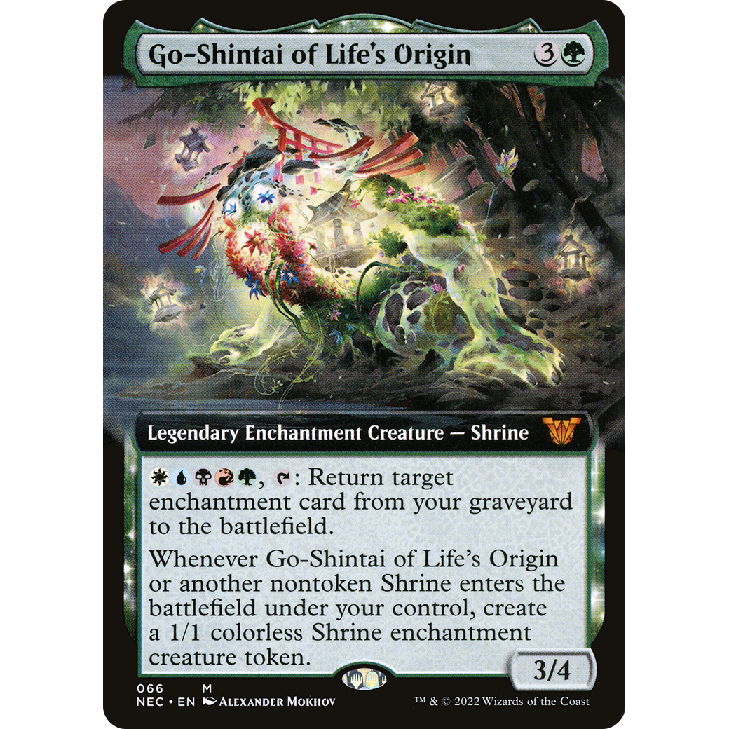 Go-Shintai of Life's Origin (Extended Art) (NEC-066) - Neon Dynasty Commander: (Extended Art)