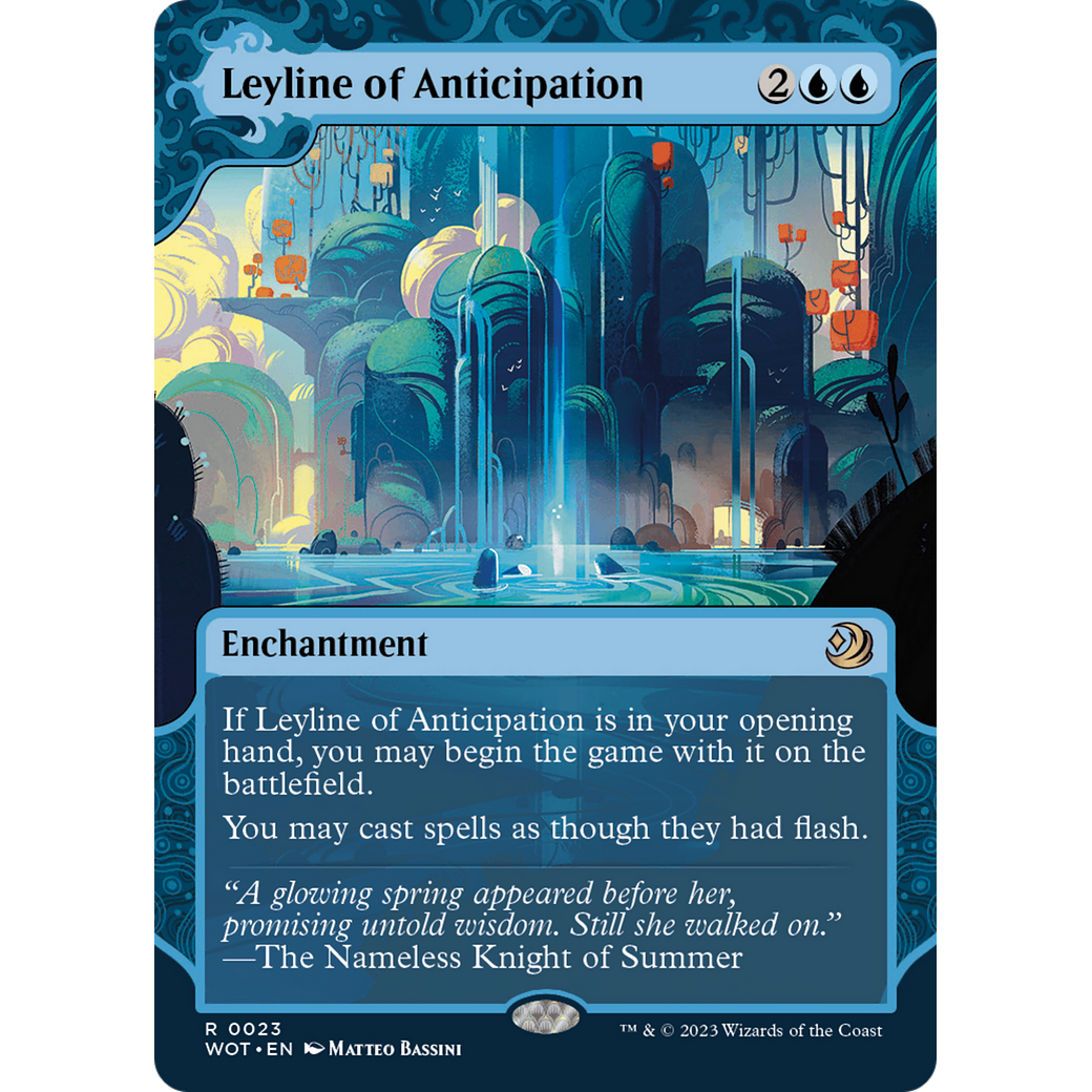 Leyline of Anticipation (WOT-023) - Wilds of Eldraine: Enchanting Tales: (Showcase) (Borderless) Foil
