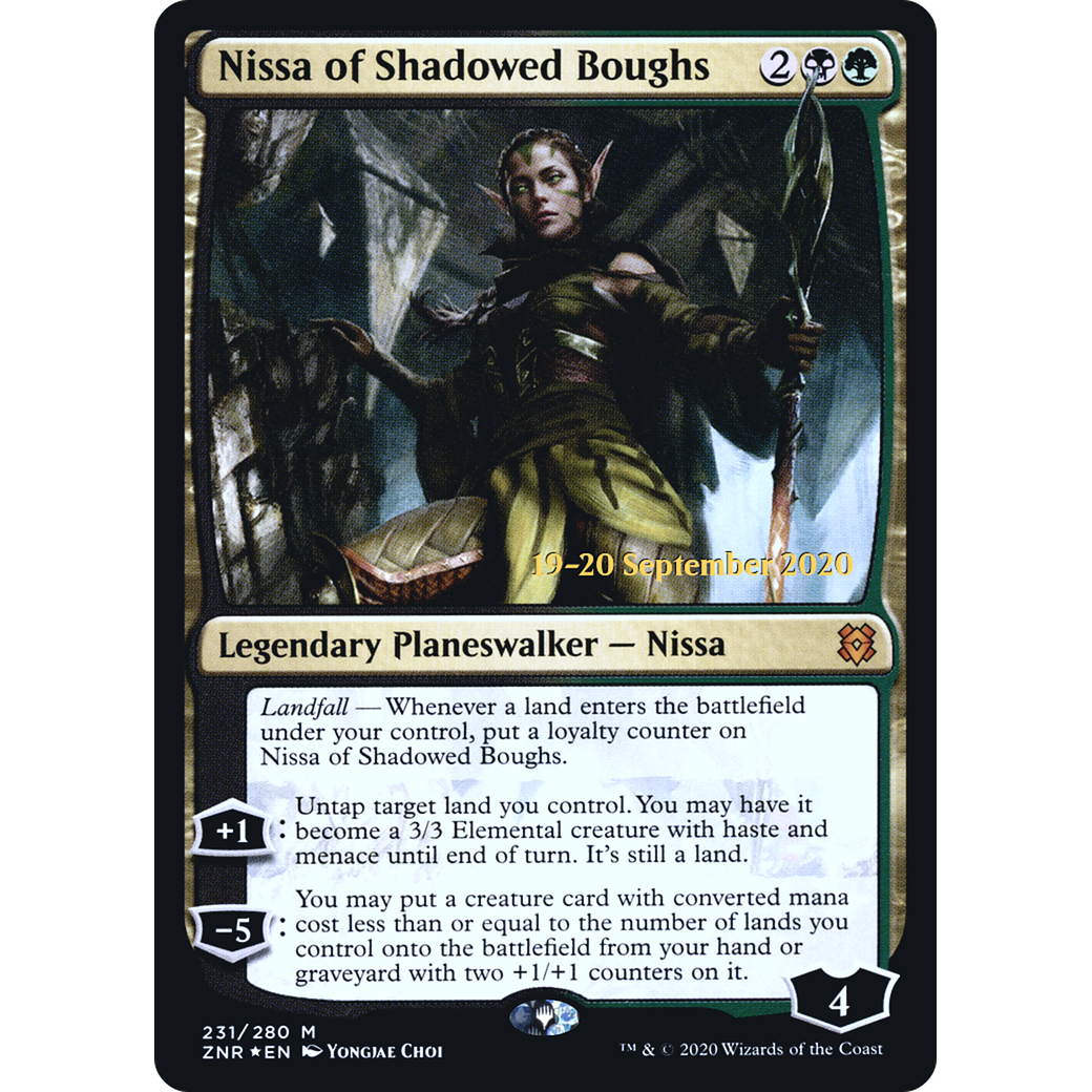 Nissa of Shadowed Boughs (PRE-231) - Zendikar Rising Promos Foil