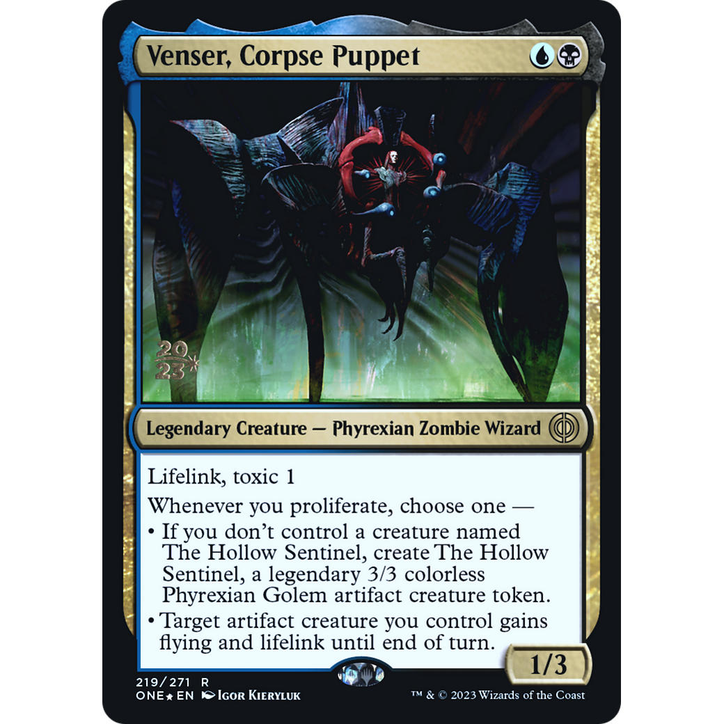 Venser, Corpse Puppet (PRE-219S) - Phyrexia: All Will Be One Promos Foil