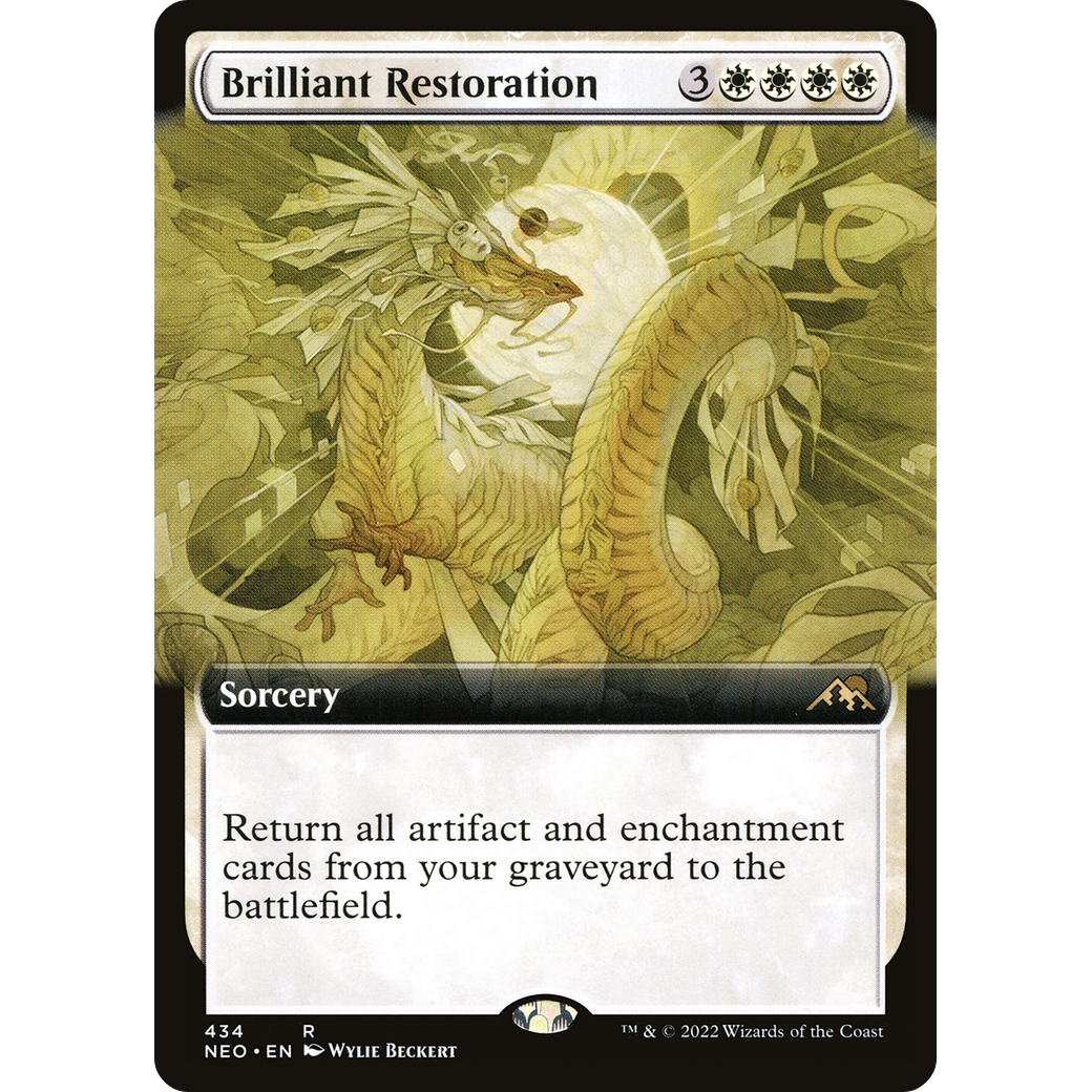 Brilliant Restoration (NEO-434) - Kamigawa: Neon Dynasty: (Extended Art) Foil