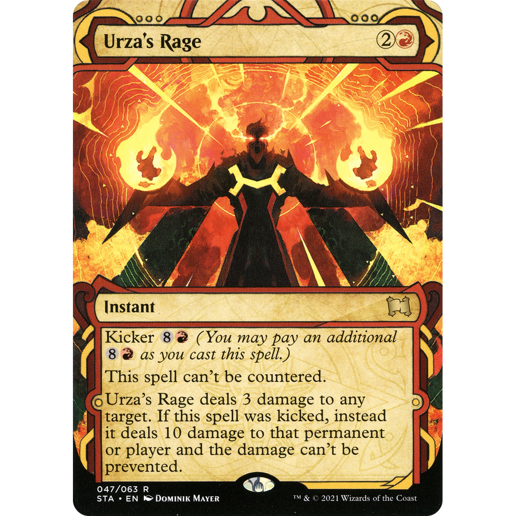 Urza's Rage (STA-047) - Strixhaven Mystical Archive: (Showcase) (Borderless) Foil