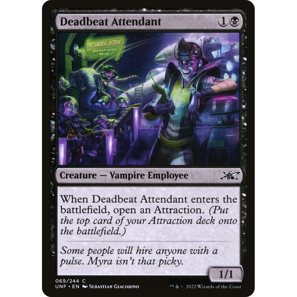 Deadbeat Attendant (UNF-069) - Unfinity Foil