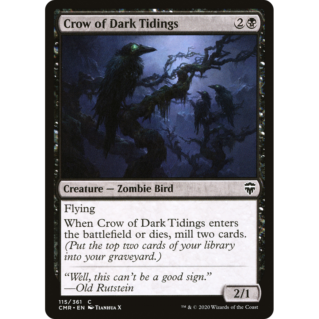 Crow of Dark Tidings (CMR-115) - Commander Legends Foil
