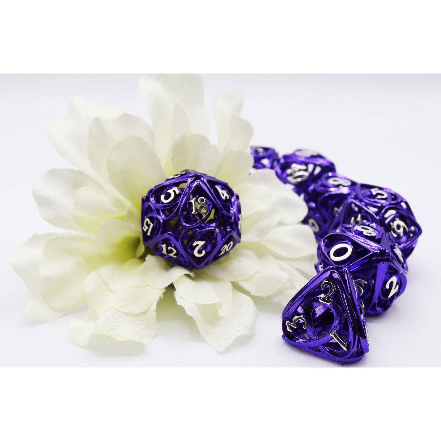 Hollow Hearts: Purple - Metal RPG Dice Set