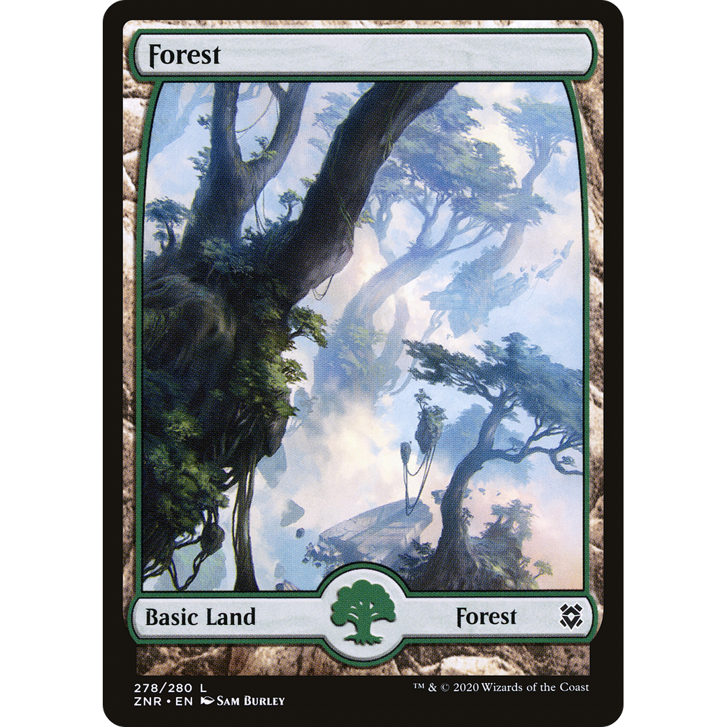 Forest (278) - Full Art (ZNR-278) - Zendikar Rising: (Full Art)