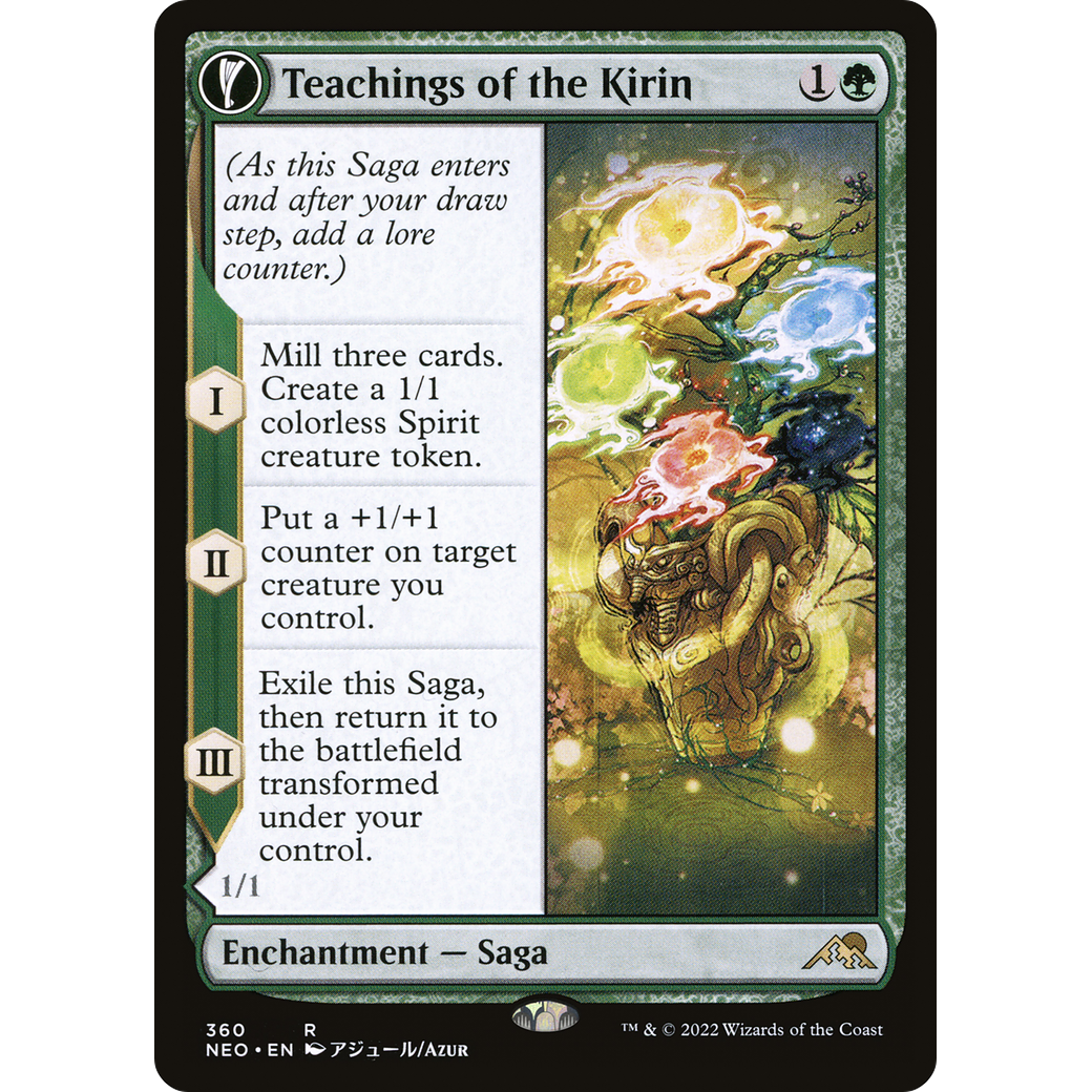 Teachings of the Kirin // Kirin-Touched Orochi (NEO-360) - Kamigawa: Neon Dynasty: (Showcase, fandfc)