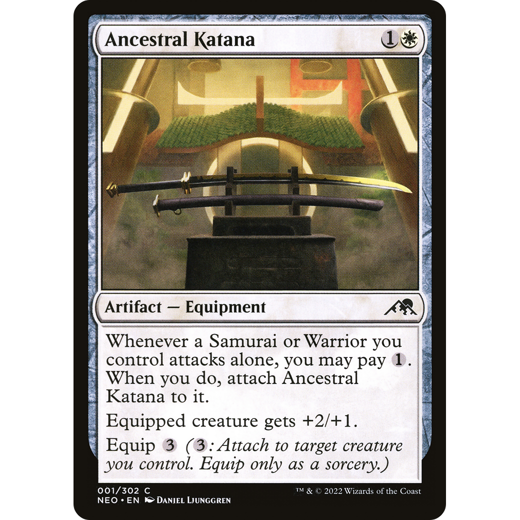 Ancestral Katana (NEO-001) - Kamigawa: Neon Dynasty Foil