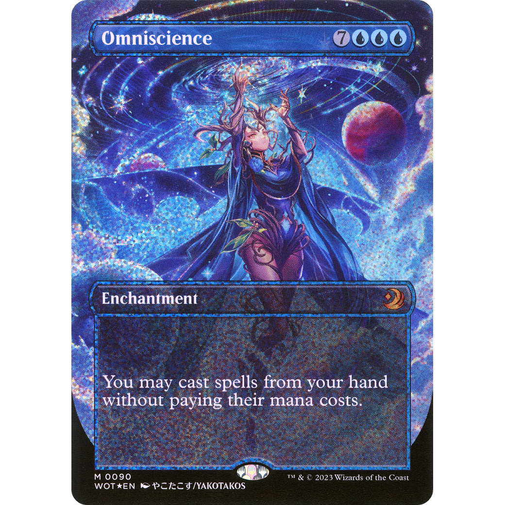 Omniscience (WOT-090) - Wilds of Eldraine: Enchanting Tales (Borderless) Foil