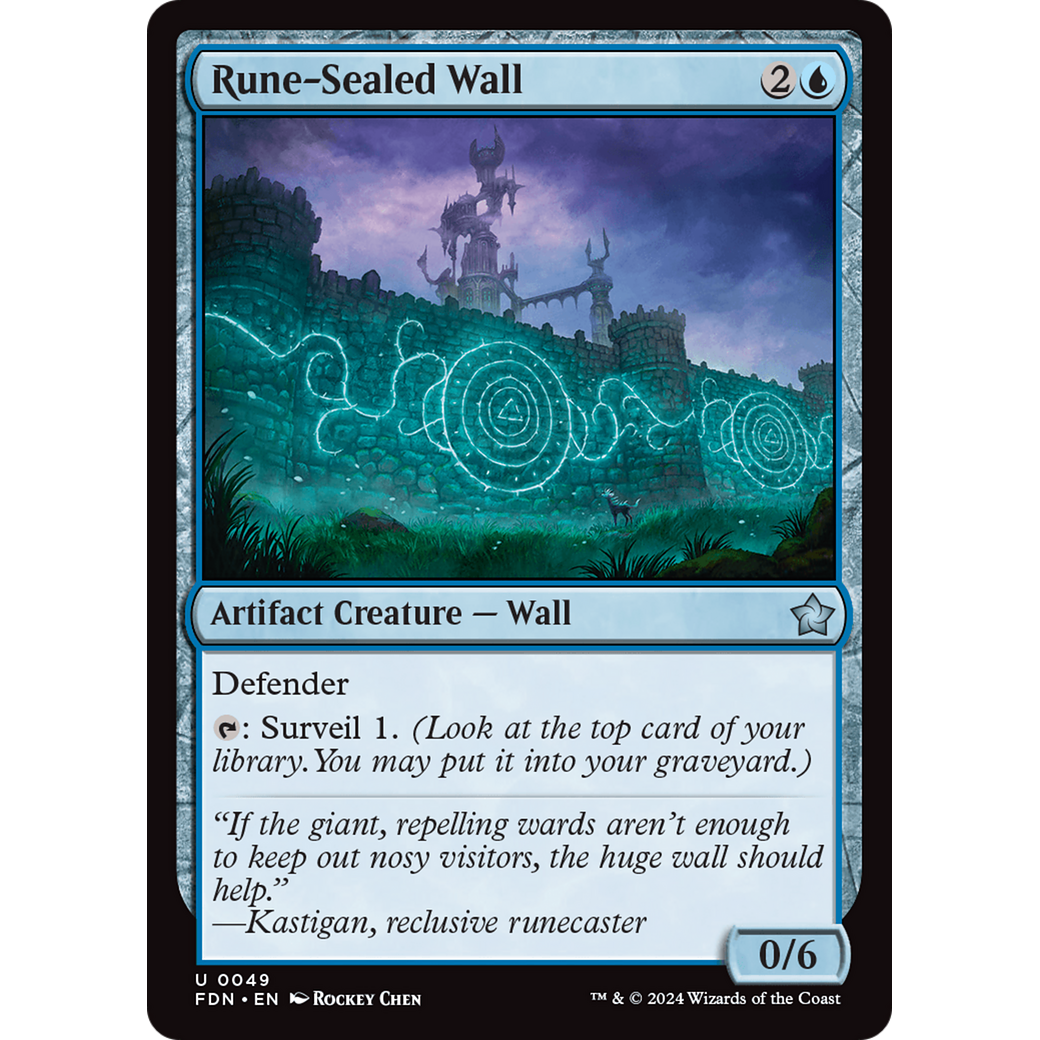 Rune-Sealed Wall (FDN-049) - Foundations Foil