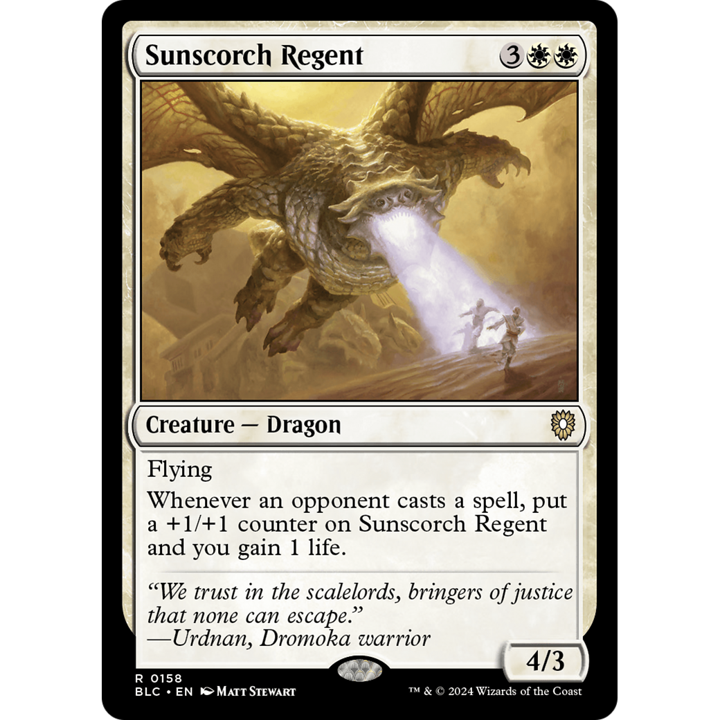 Sunscorch Regent (BLC-158) - Bloomburrow Commander