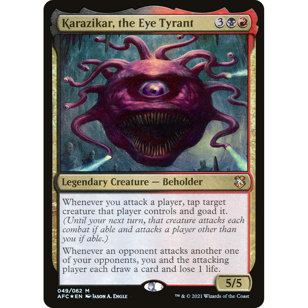 Karazikar, the Eye Tyrant (AFC-049) - Forgotten Realms Commander Foil