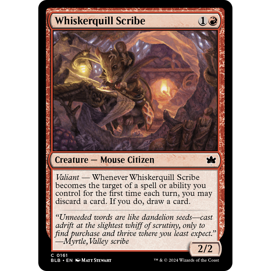 Whiskerquill Scribe (BLB-161) - Bloomburrow Foil